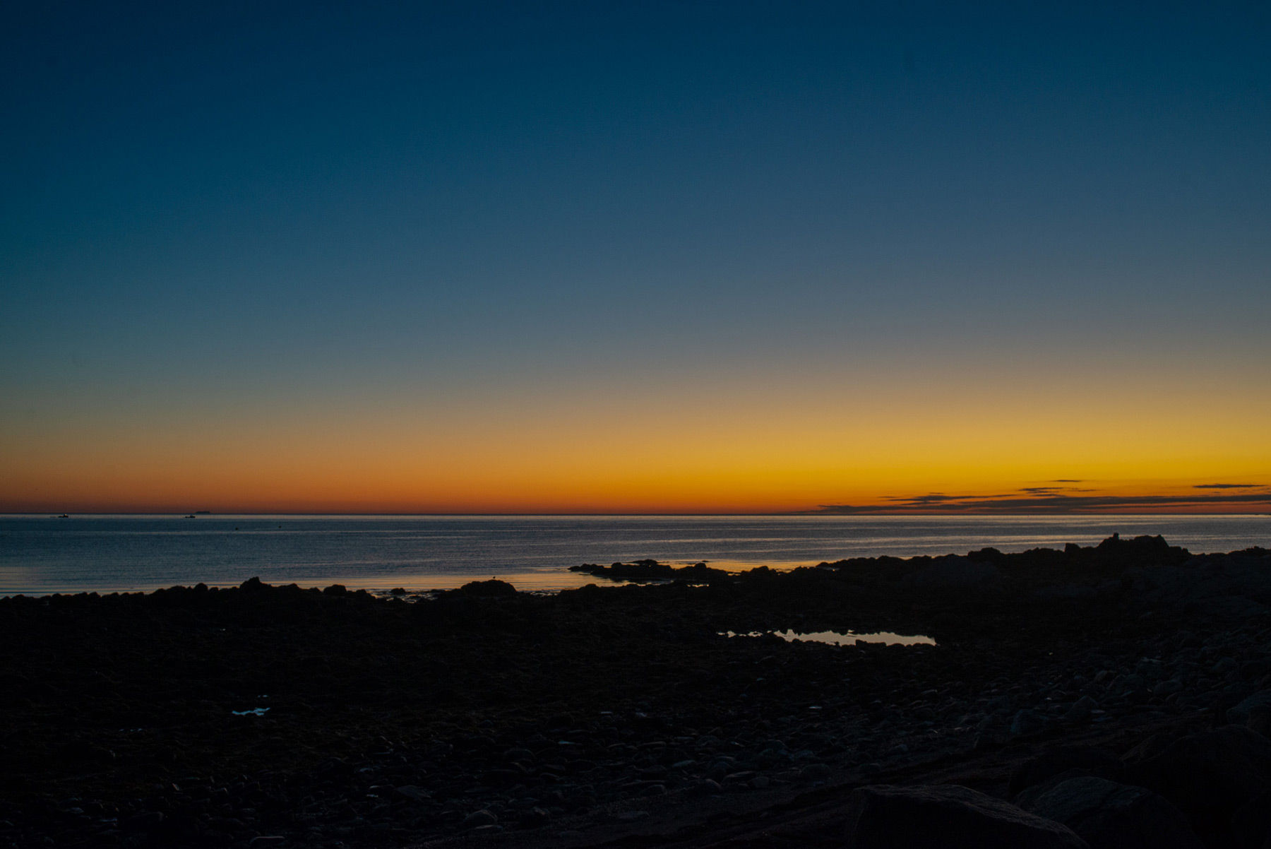 Image of herring boats leaving the North Head Wharf before sunrise in Grand Manan.