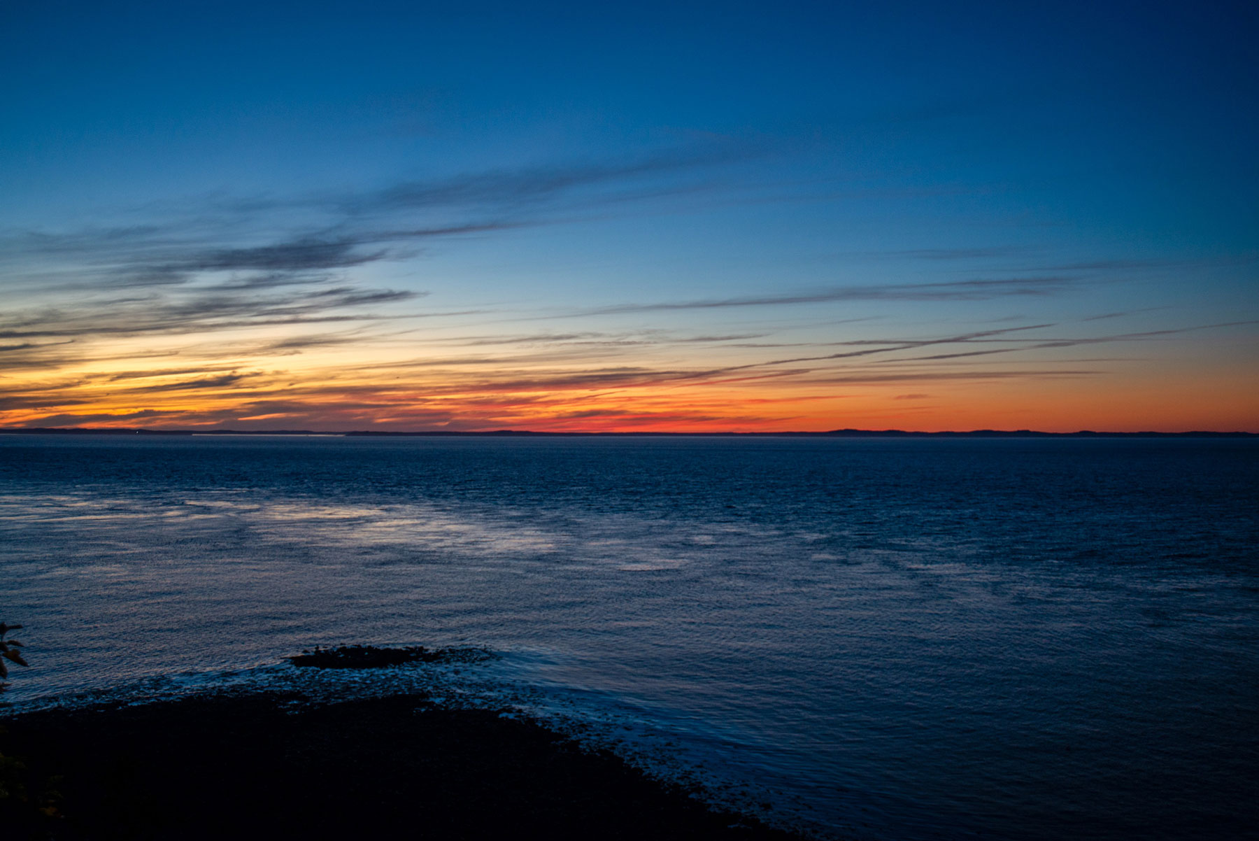 Sunset from the Long Eddy Point Lighthouse in Grand Manan, NB.