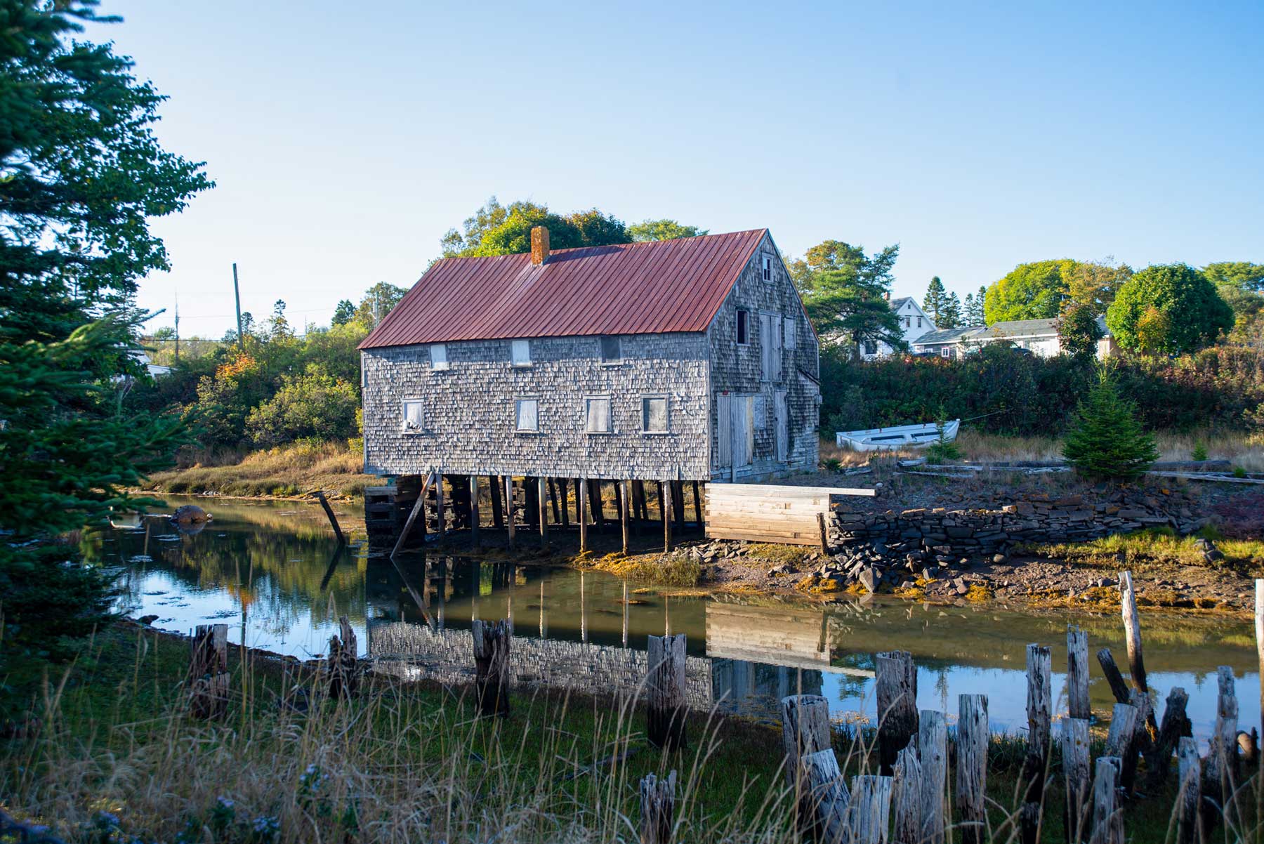 Image of a building used for smoking herring in Seal Cove, Grand Manan Island, NB.