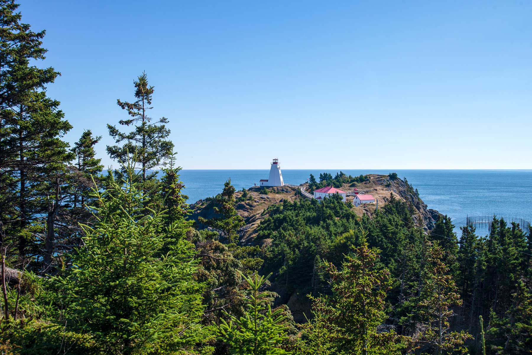 View of the Swallowtail Lighthouse on Grand Manan Island, NB.