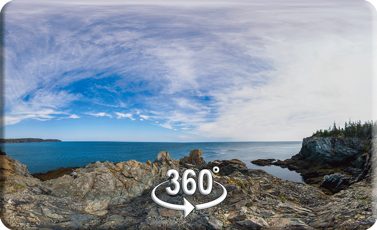 Link to the 360 pano on top of the Fish Head formation on the east coast of Grand Manan, NB.