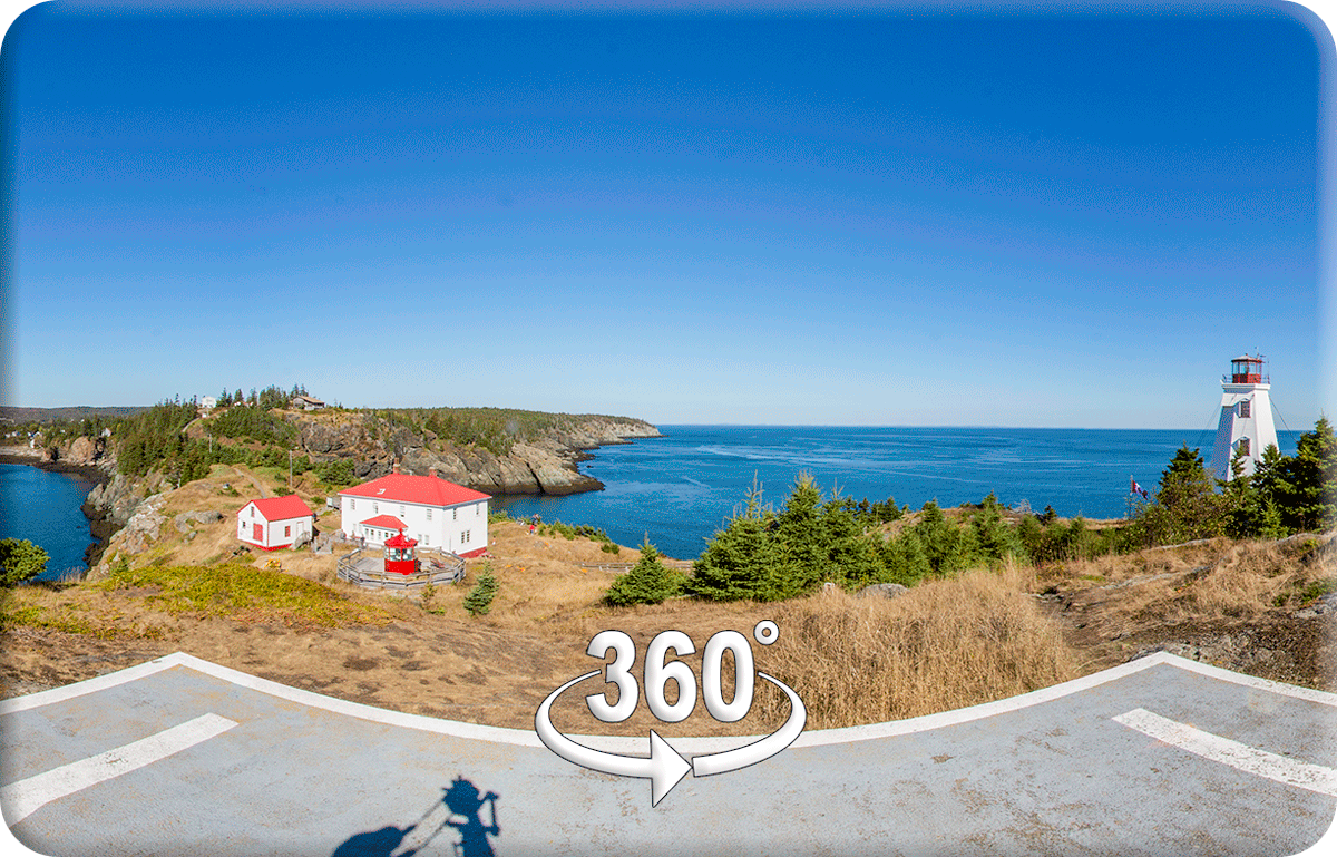 Link to the 360 pano from the helipad at the Swallowtail Light Station in Grand Manan, NB.
